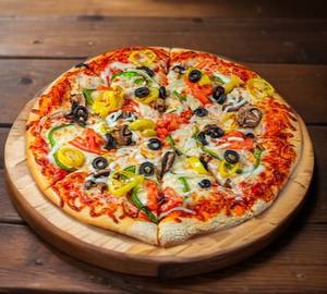 Veg and mushroom pizza