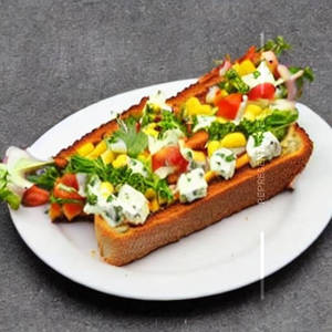 Cheese Mix Veg Open Sandwich