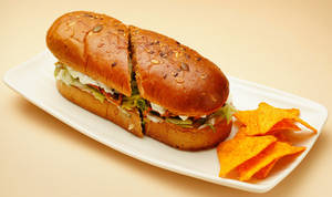 Carrot & Zucchini Tikki Sandwich