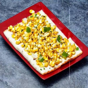 Cheese Corn Open Sandwich