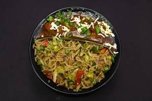 Veg Manchurian Gravy + Fried Rice Bowl + Kesariya Kheer
