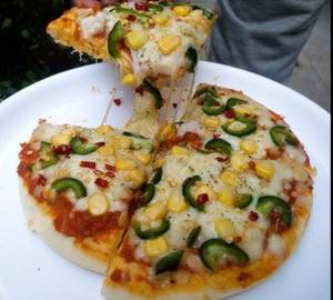 Corn capsicum pizza [7 inches]