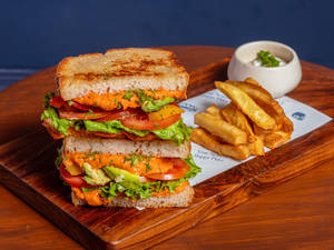 Harissa Hummus & Roasted Veggie Sandwich