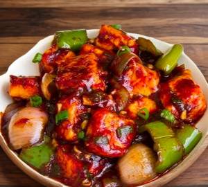 Paneer Chilli  Gravy (Half 6 pcs )