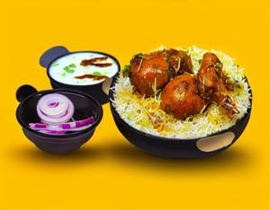 Hyderabadi Chicken Leg Piece Biryani