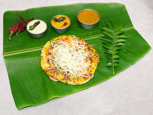 Cheese Onion Tomato Capsicum Uttappam