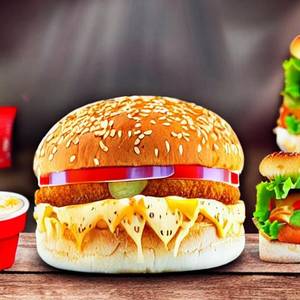 Cheese Volcano Burger Chicken