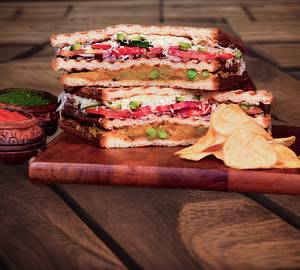 Masala Cheesy Grill Sandwich