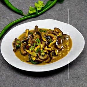Mushroom & Babycorn In Chilli Mustard Sauce