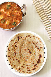 Kadhai Paneer With 2 Rotis| Lachha Paratha| Naan Combo Mini Meal For 1