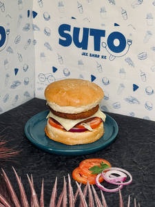 Open Face Cheese Burger