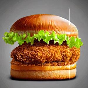 Cheesy Fried Chicken Tower Burger