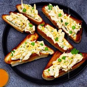 Chicken Cheese Mayonnaise Toasts