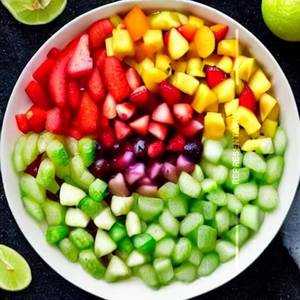 Honey Lime Rainbow Fruit Salad
