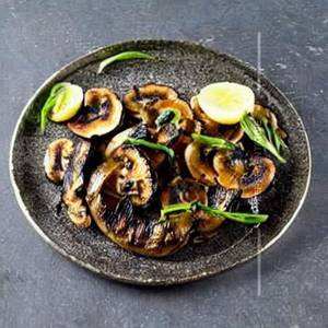Charcoal grilled mushroom