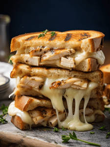 Crispy chicken cheese sandwich