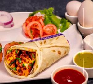 Double egg paneer roll