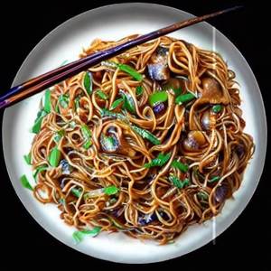Mushroom Manchurian Noodles