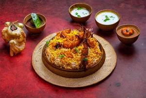 Prawns Ghee Roast Biryani