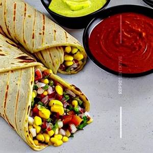 Chipotle aloo corn salsa wrap