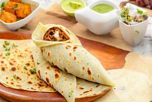 Achari aloo wrap