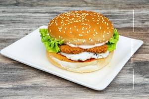 Schezwan Crispy Chicken Burger