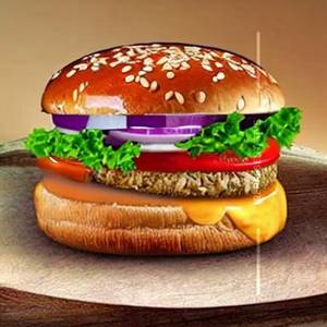 Jumbo cheese veg burger