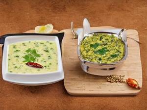 Palak Khichdi Kadhi