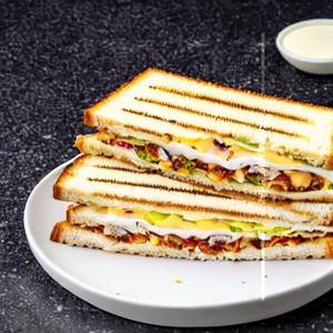 White Choco Cheesy Club Sandwich