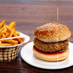 Mini Chai Flask & Veg Crunch Burger