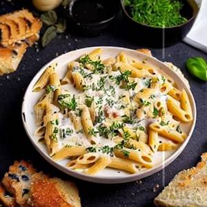 Baked White Sauce Italian Penne  