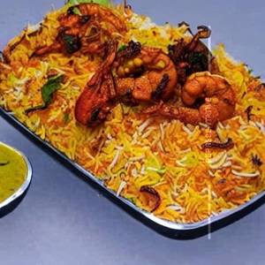 Andhra Prawns Roast Biryani