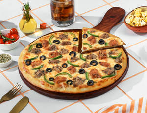 Double Trouble Chicken THIN CRUST PIZZA [BIG 10"]