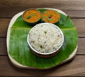 Jain Jeera Rice With Dal Fry