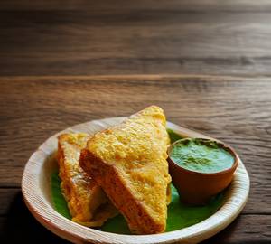 Bread pakoda with chutney (1pc)