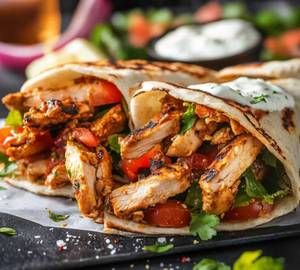 Red Chilli Chicken Shawarma Roll
