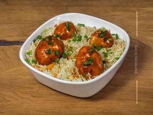 Egg Chicken Manchurian Rice