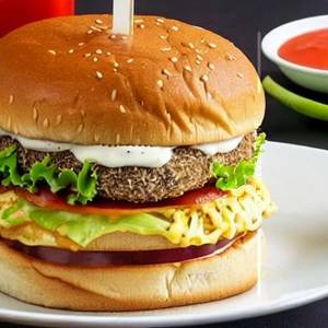 Veg Cheesy Stack Burger 