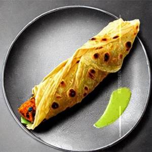 Kesari Paneer Tikka Roll
