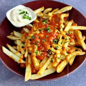 Cheesy Spicy Garlic Loaded Fries
