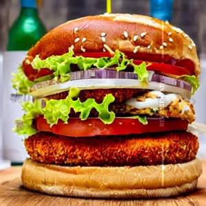 Chicken Seekh Kebab Burger