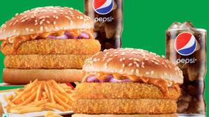Veg Super Tower Burger + F Fries + Drink
