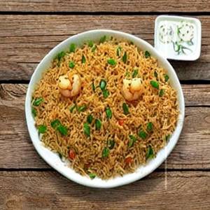 Burnt garlic rice prawn
