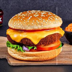 Double cheese veg burger