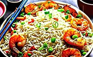 Prawns Triple Fried Rice