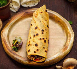 Bhunna Mushroom Kathi Roll