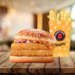 Crispy Veg Double Patty + Peri Peri Fries