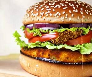 New Crispy Paneer Schezwan Burger