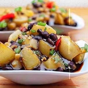 Corn Potato In Black Bean Sauce