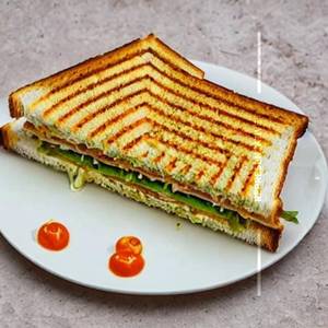 Two slice cheese masala sandwich